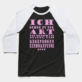 Regenbogen Einhorn lustiger Mädchen Spruch Baseball T-Shirt